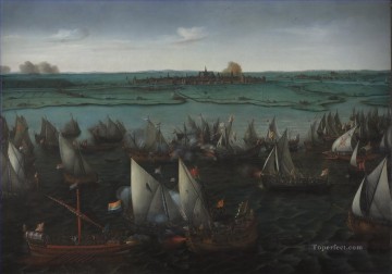  Cornelis Lienzo - Vroom Hendrick Cornelisz Batalla de Haarlemmermeer Batalla naval